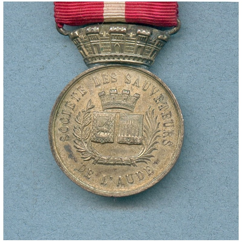 MEDAILLE DE SAUVETAGE SOCIETE DES SAUVETEURS DE L'AUDE NON ATTRIBUEE