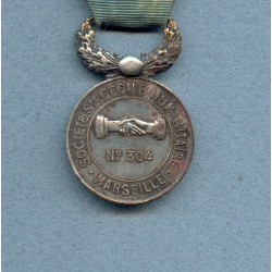 MEDAILLE DE LA SOCIETE ST CECILE HUMANITAIRE DE MARSEILLE FONDEE EN OCTOBRE 1880 NUMEROTEE 304