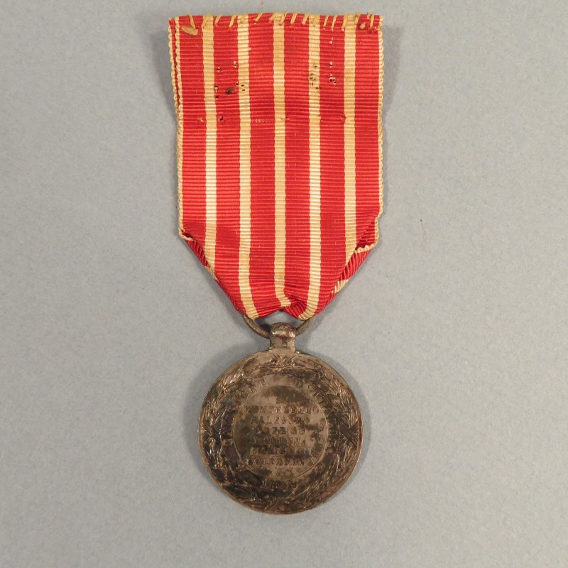 MEDAILLE DE LA CAMPAGNE D'ITALIE NAPOLEON III 1859 SIGNEE BARRE