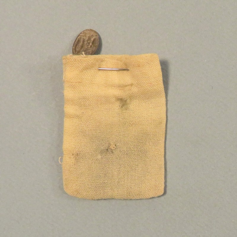 PETIT SAC PORTE BONHEUR RELIGIEUX SACRE COEUR DE JESUS SOLDATS 1914 1918