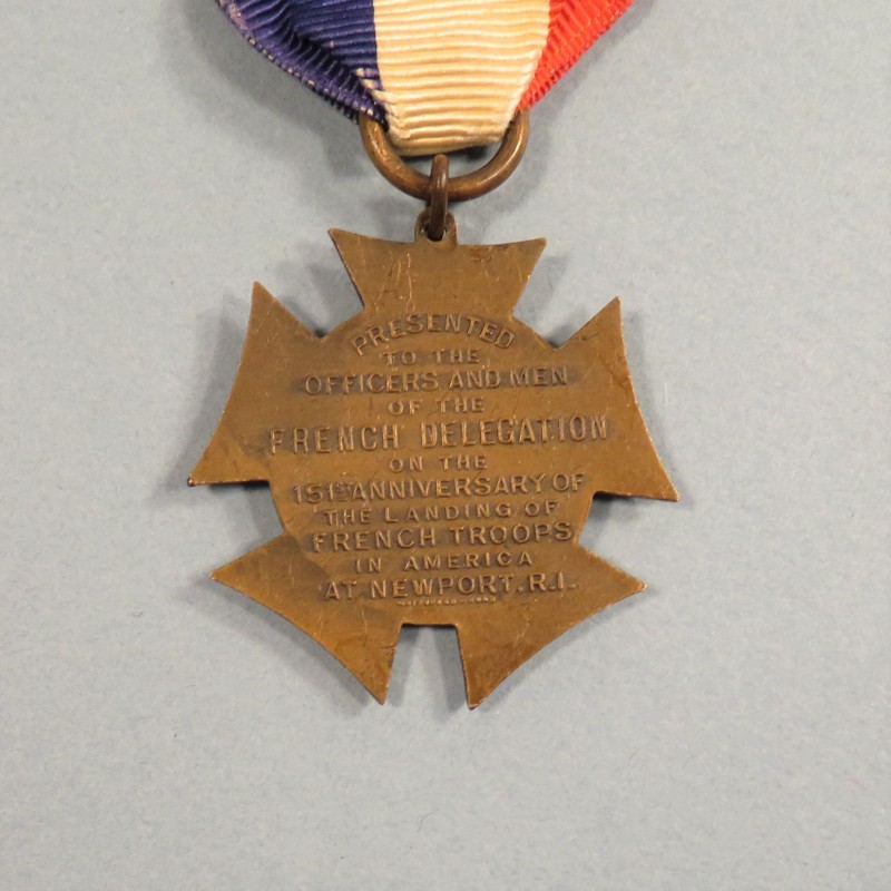 USA MEDAILLE COMMEMORATIVE DE LA DELEGATION ET DE L'ARRIVEE DES TROUPES FRANCAISE A NEWPORT 1780 1931