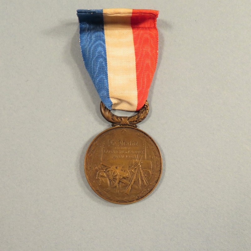 MEDAILLE EN BRONZE L'ARMEE ET LA PRESSE LE MATIN ORGANISE LA MARCHE DE L'ARMEE DU 29 MAI 1904