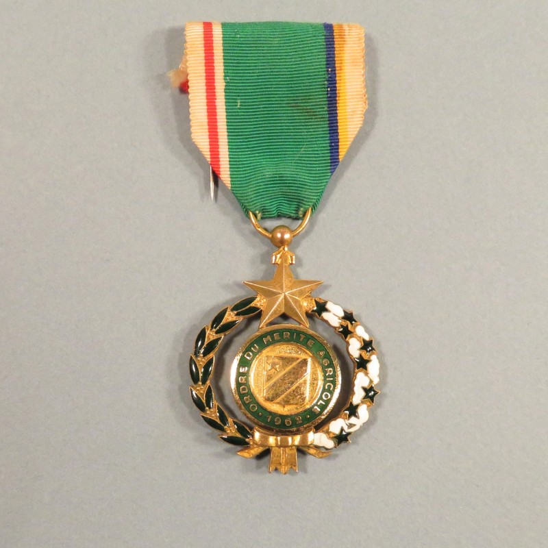 CENTRE AFRIQUE MEDAILLE DE CHEVALIER DE L'ORDRE DU MERITE AGRICOLE REPUBLIQUE CENTRAFRICAINE EN BOITE °