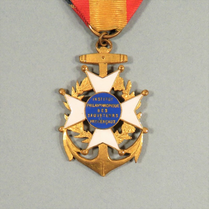 MEDAILLE DE SAUVETAGE DE L'INSTITUT PHILANTHROPIQUE DES SAUVETEURS PROVENCAUX VERS 1880