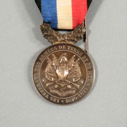 MEDAILLE DES VETERANS DES ARMEES DE TERRE ET DE MER 1870-1871 PARIS 1895 ATTRIBUEE AU PRESIDENT DE LA DEUXIEME SECTION 1900-1901