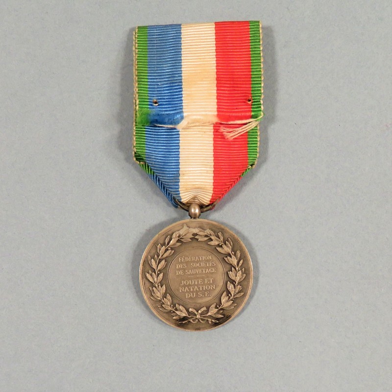 MEDAILLE EN ARGENT DE LA FEDERATION DES SOCIETES DE SAUVETAGE JOUTE ET NATATION DU S.E.