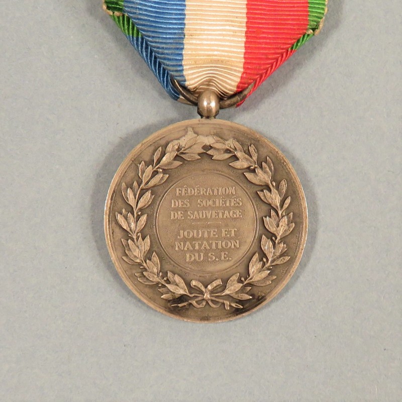 MEDAILLE EN ARGENT DE LA FEDERATION DES SOCIETES DE SAUVETAGE JOUTE ET NATATION DU S.E.