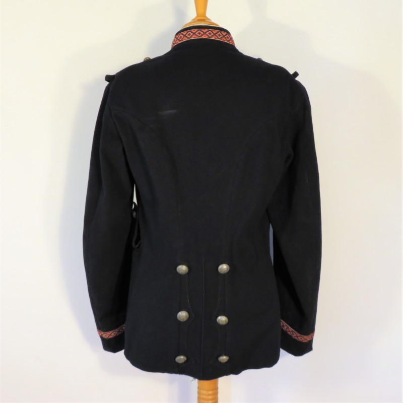 VESTE OU VAREUSE POUR UN MUSICIEN DES SAPEURS POMPIERS GALON AU COL ET AUX MANCHES VERS 1885-1895