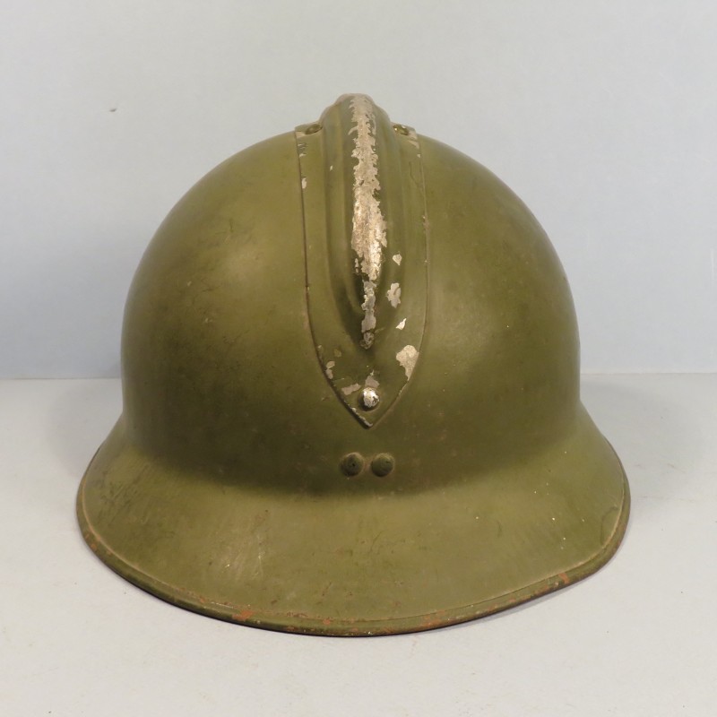 CASQUE DEFENSE PASSIVE MODELE 1926 TRIANGLE VERT VILLE DE NIMES 1939/1945