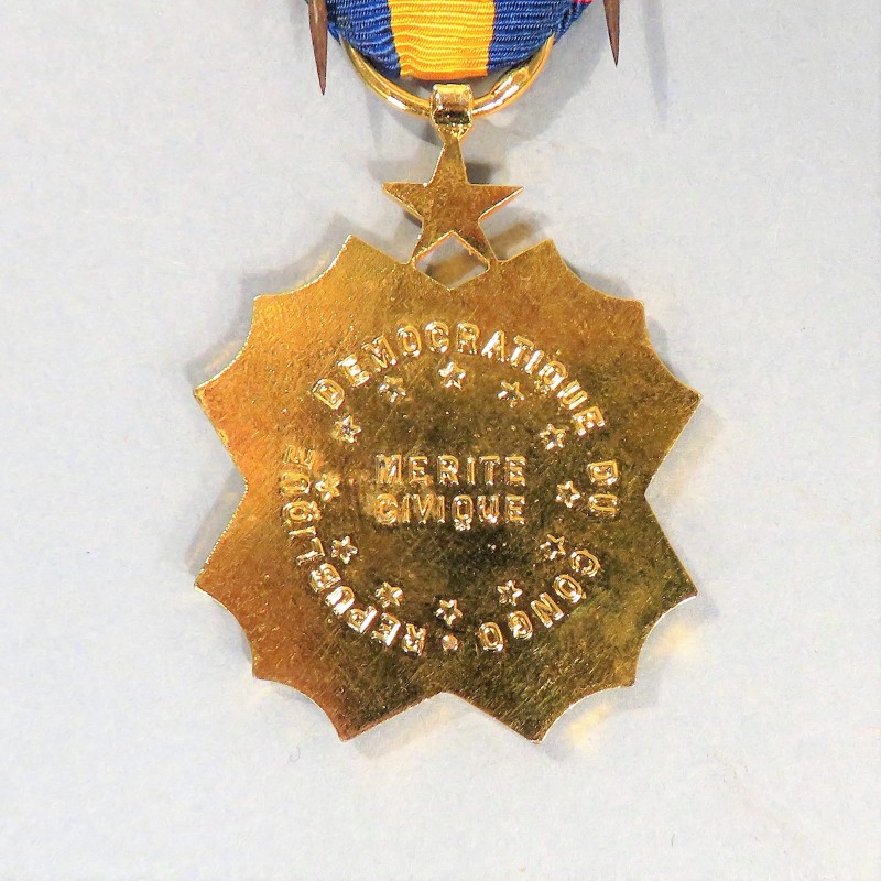 CONGO ZAIRE MEDAILLE DE PREMIERE CLASSE DU MERITE CIVIQUE REPUBLIQUE DEMOCRATIQUE DU CONGO °