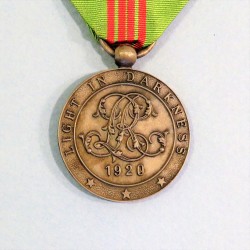 LIBERIA MEDAILLE DU MERITE NATIONAL 1920 RUBAN VERT ET ROUGE °