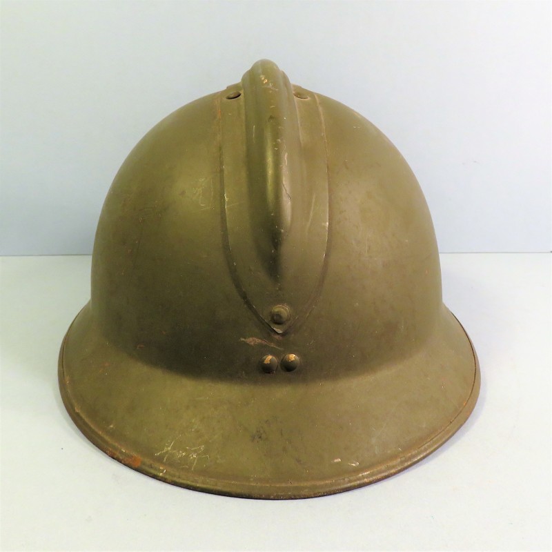 CASQUE DANS SON JUS DEFENSE PASSIVE MODELE 1926 INSIGNE DP 1939/1945 TAILLE 59/60