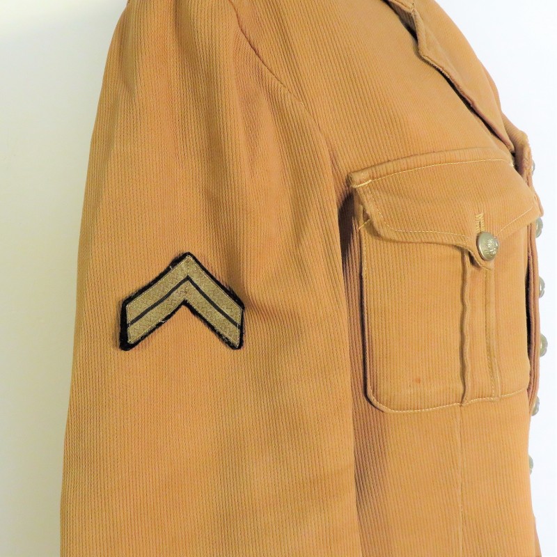 UNIFORME MODELE 1939 D'UN SOUS-OFFICIER DE GENDARMERIE VAREUSE ET CULOTTE COULEUR SABLE TROUPES EN AFRIQUE DU NORD