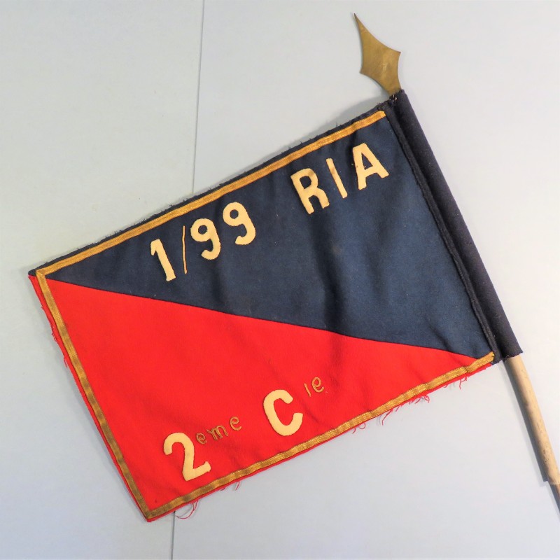 FANION DU 1/99 ème RIA REGIMENT D'INFANTERIE ALPINE 2 ème COMPAGNIE ANNEES 1945 1950 - 99 RIA