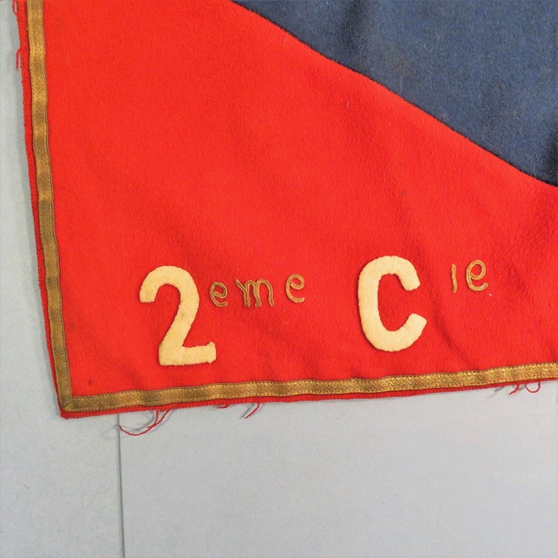 FANION DU 1/99 ème RIA REGIMENT D'INFANTERIE ALPINE 2 ème COMPAGNIE ANNEES 1945 1950 - 99 RIA