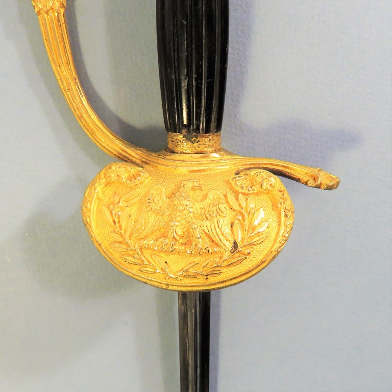 EPEE DU SECOND EMPIRE POUR OFFICIERS DE LA GARDE MUNICIPALE MODELE GARDE DOREE TRES BELLE FABRICATION FANTAISIE NAPOLEON III