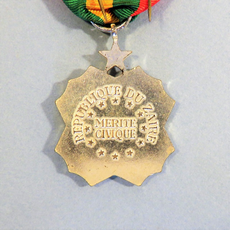 CONGO ZAIRE MEDAILLE DU MERITE CIVIQUE CIVIC MERIT CLASSE ARGENT °