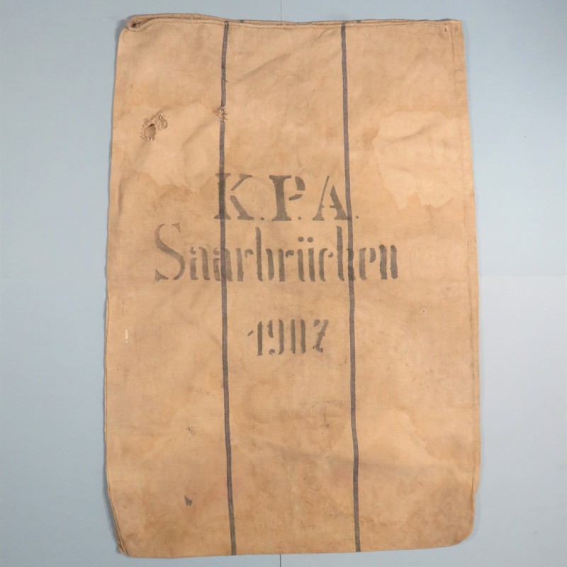 SAC ALLEMAND DE TRANSPORT DE VIVRES KPA SAARBRUCHEN DATE 1907 GUERRE 1914 1918