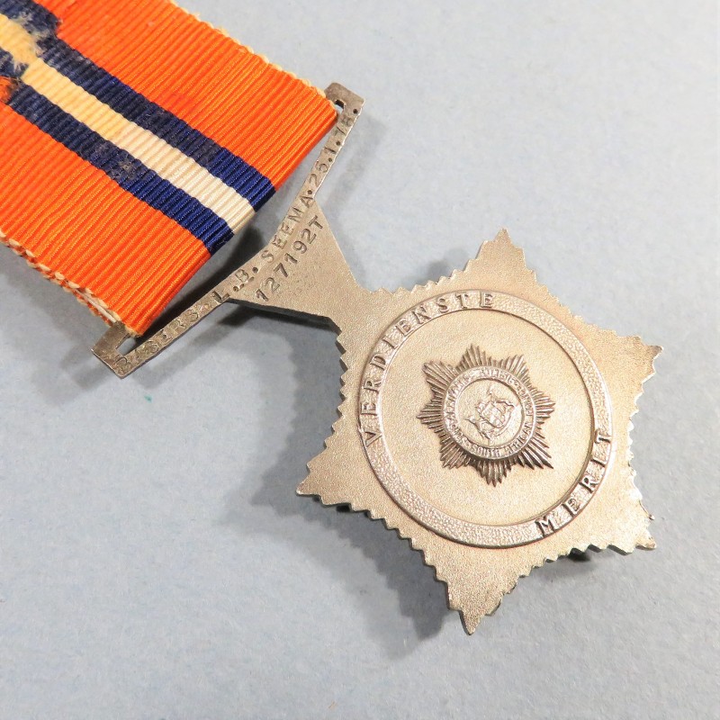 AFRIQUE DU SUD MEDAILLE OU ETOILE DU MERITE POUR LA POLICE ATTRIBUEE POLICE MERIT MEDAL SOUTH AFRICA °