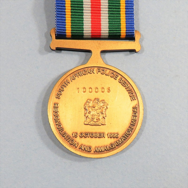 AFRIQUE DU SUD MEDAILLE DE LA RECONCILIATION ET L'UNIFICATION DES SERVICES DE POLICE SERVICE AMALGAMATION MEDAL SOUTH AFRICA °