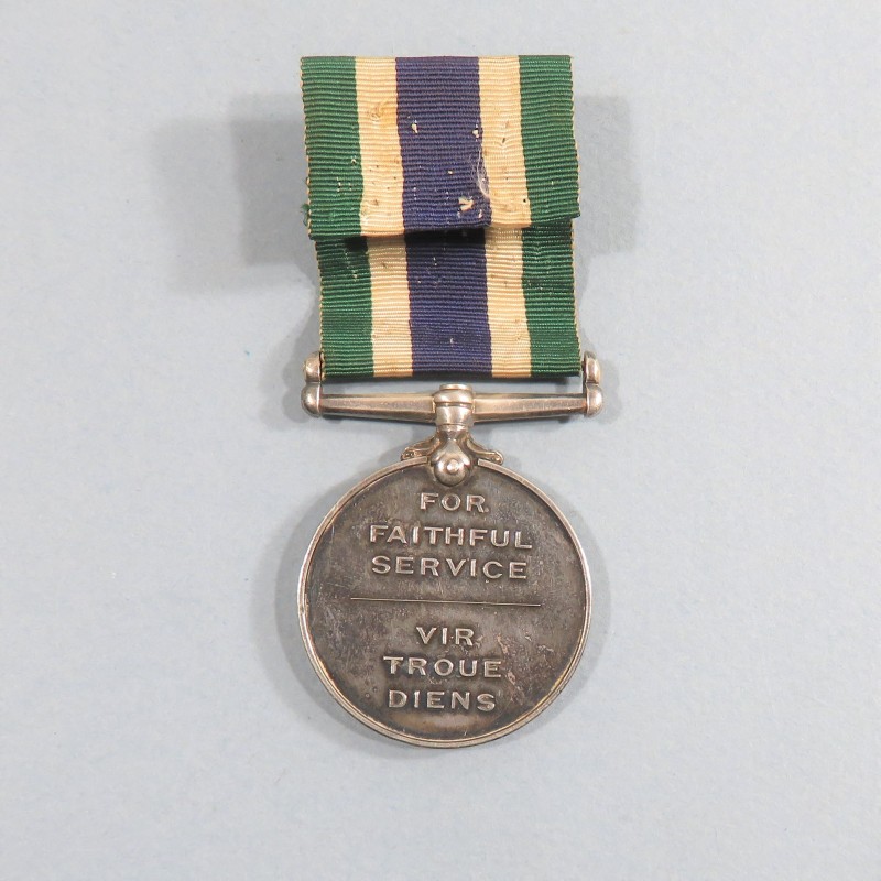 AFRIQUE DU SUD MEDAILLE POUR LA FIDELITE DE LA POLICE FAITHFUL SERVICE MEDAL SOUTH AFRICA ATTRIBUEE 1961 °