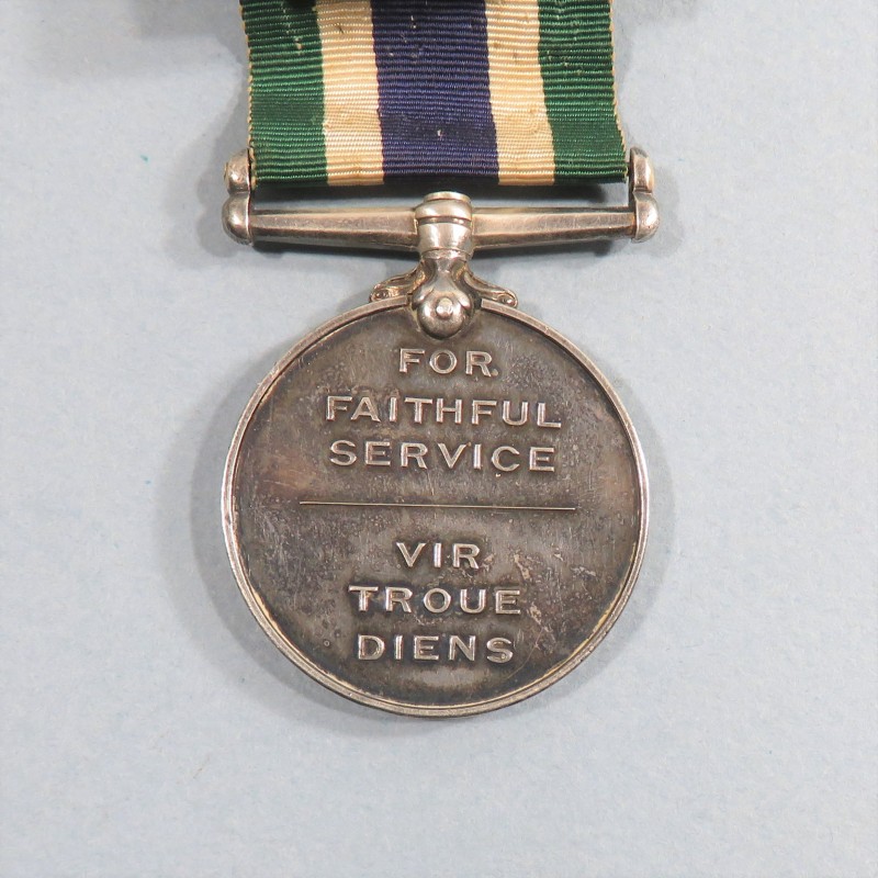 AFRIQUE DU SUD MEDAILLE POUR LA FIDELITE DE LA POLICE FAITHFUL SERVICE MEDAL SOUTH AFRICA ATTRIBUEE 1961 °