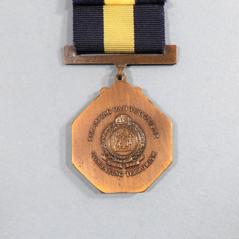 AFRIQUE DU SUD POLICE DES CHEMINS DE FER MEDAILLE CONTRE LE TERRORISME RAILWAYS COMBATTING TERRORISM MEDAL SOUTH AFRICA °