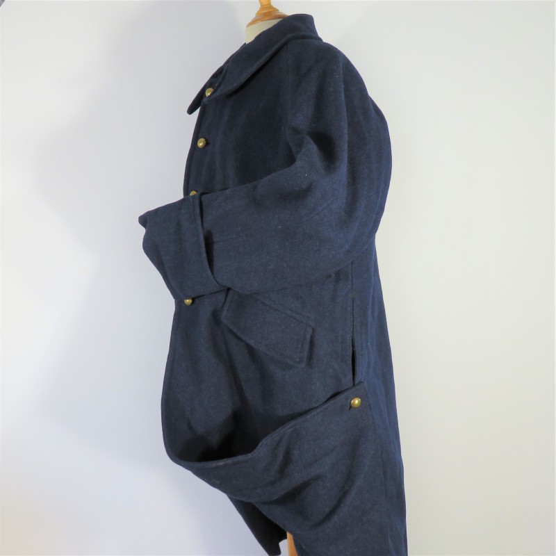 CAPOTE MANTEAU BLEU FONCE TROUPE MODELE 1938 INFANTERIE AVIATION CHASSEURS ALPINS DATEE 1939