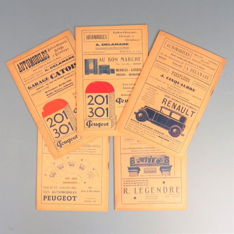 LOT DE 5 REVUES AVIATION DE L'AERO-CLUB DE NORMANDIE DES ANNEES 1930 A 1937 PILOTES AVIATEUR PAGES PUBLICITAIRES