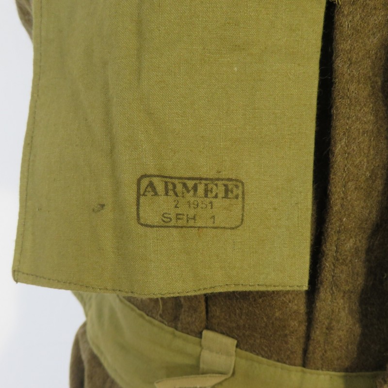 UNIFORME TENUE BLOUSON ET PANTALON MODELE 1946 ARMEE FRANCAISE INDOCHINE ALGERIE DATE 1951