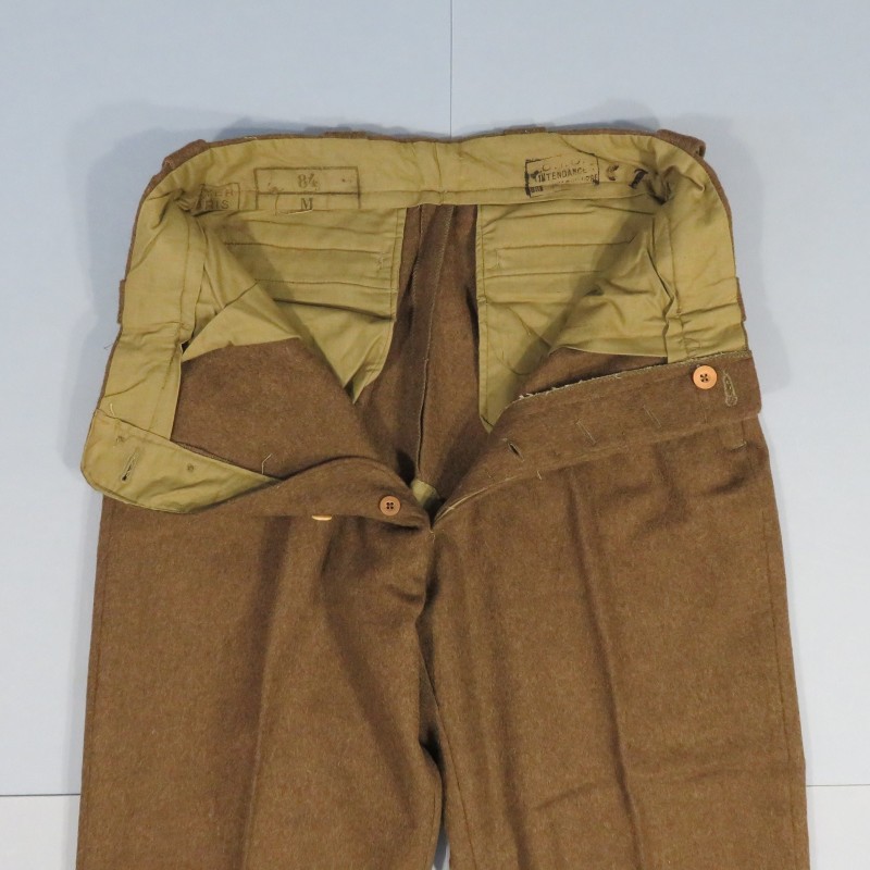 UNIFORME TENUE BLOUSON ET PANTALON MODELE 1946 ARMEE FRANCAISE INDOCHINE ALGERIE DATE 1951