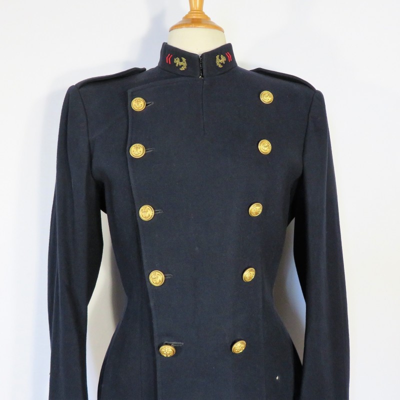 UNIFORME DE LA FANFARE OU MUSIQUE DE L'INFANTERIE DE MARINE VESTE ET PANTALON FABRICATION ANNEES 1970 1980