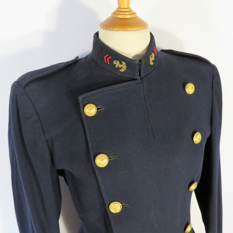 UNIFORME DE LA FANFARE OU MUSIQUE DE L'INFANTERIE DE MARINE VESTE ET PANTALON FABRICATION ANNEES 1970 1980