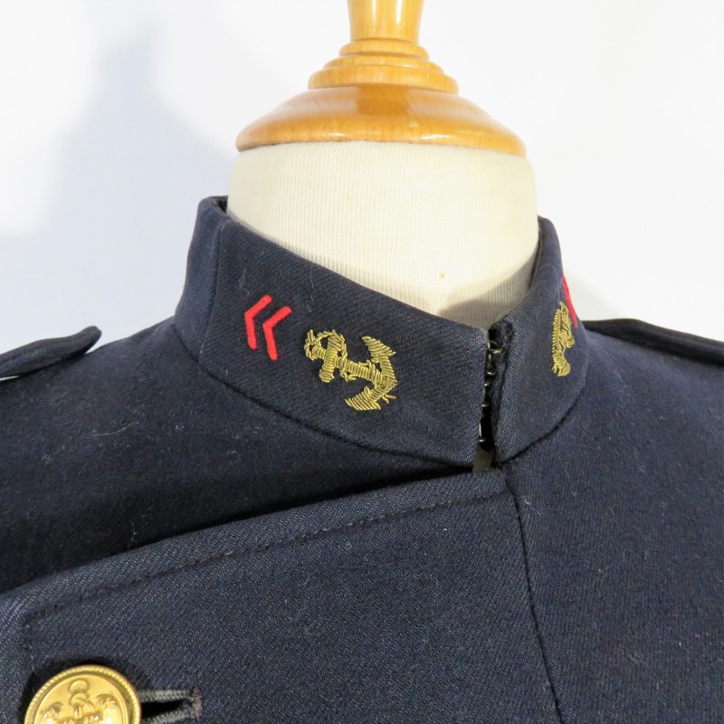 UNIFORME DE LA FANFARE OU MUSIQUE DE L'INFANTERIE DE MARINE VESTE ET PANTALON FABRICATION ANNEES 1970 1980