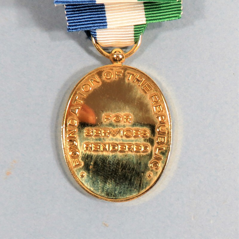 SIERRA LEONE MEDAILLE POUR SERVICE RENDUS A LA REPUBLIQUE SERVICE IN FUNDATION OF REPUBLIC MEDAL FIRST CLASSE °