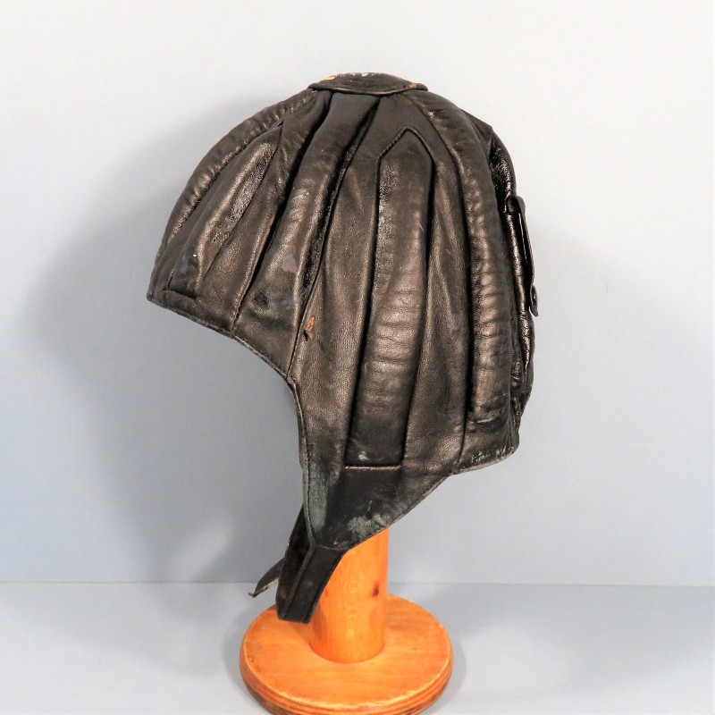 CASQUE DE PARACHUTISTE MONITEUR DE SAUT OU CHUTEUR OPERATIONNEL FABRICATION SIC FRANCE ANNEES 1950 1960