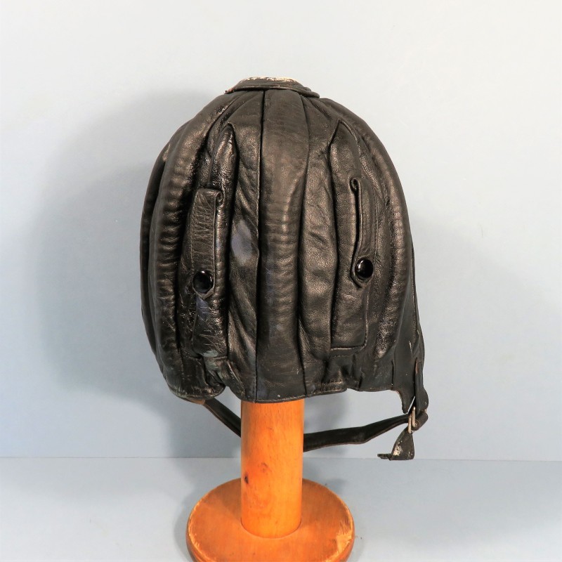 CASQUE DE PARACHUTISTE MONITEUR DE SAUT OU CHUTEUR OPERATIONNEL FABRICATION SIC FRANCE ANNEES 1950 1960