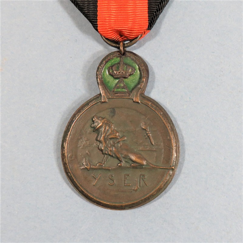 MEDAILLE FRANCO BELGE DES ANCIENS COMBATTANTS DE L'YSER OU ISERE COMBATS DE LA GRANDE GUERRE 1914-1918