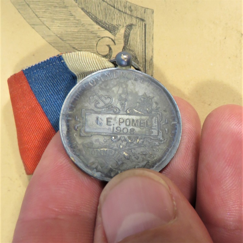 DIPLOME ET MEDAILLES MEDAILLE D'HONNEUR POUR UN CHEF DE GARE EN 1900 AU PONT DE BEAUVOISIN DANS L'ISERE