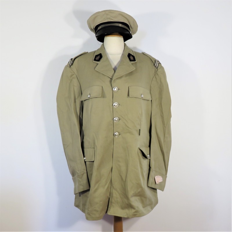 UNIFORME VESTE PANTALON MANCHONS BLANCS ET CASQUETTE DE LA POLICE D'ETAT DE LA VILLE D'ORAN EN AFN ANNEES 1950 ETAT NEUF