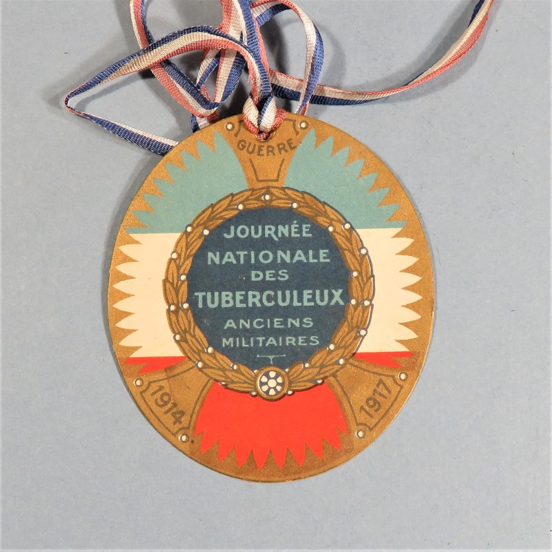 INSIGNE DE JOURNEES DES TUBERCULEUX DE NOVEMBRE 1914 1917 INSIGNE OU BADGE DE QUETTEUR QUETTEUSE TAMPONNE DE PARIS