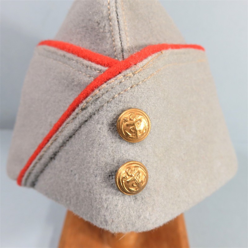 ENSEMBLE ASPIRANT ECOLE SPECIALE MILITAIRE ESM ST CYR CALOT AVEC BOUTONS INFANTERIE COLONIALE ET EPAULETTES ANNEES 1950