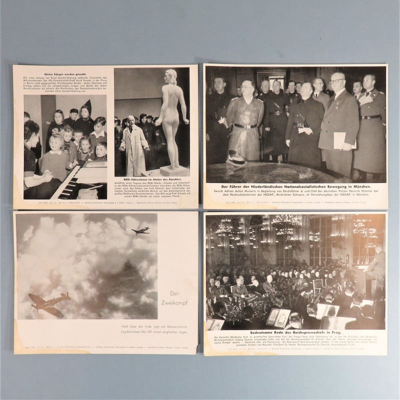 POCHETTE DE 8 PHOTOS DES ACTUALITES ALLEMANDES 23-1-1941 AKTUELLER BILDERDIENST MARINE JEUNESSE SPECTACLE PARTI NAZI