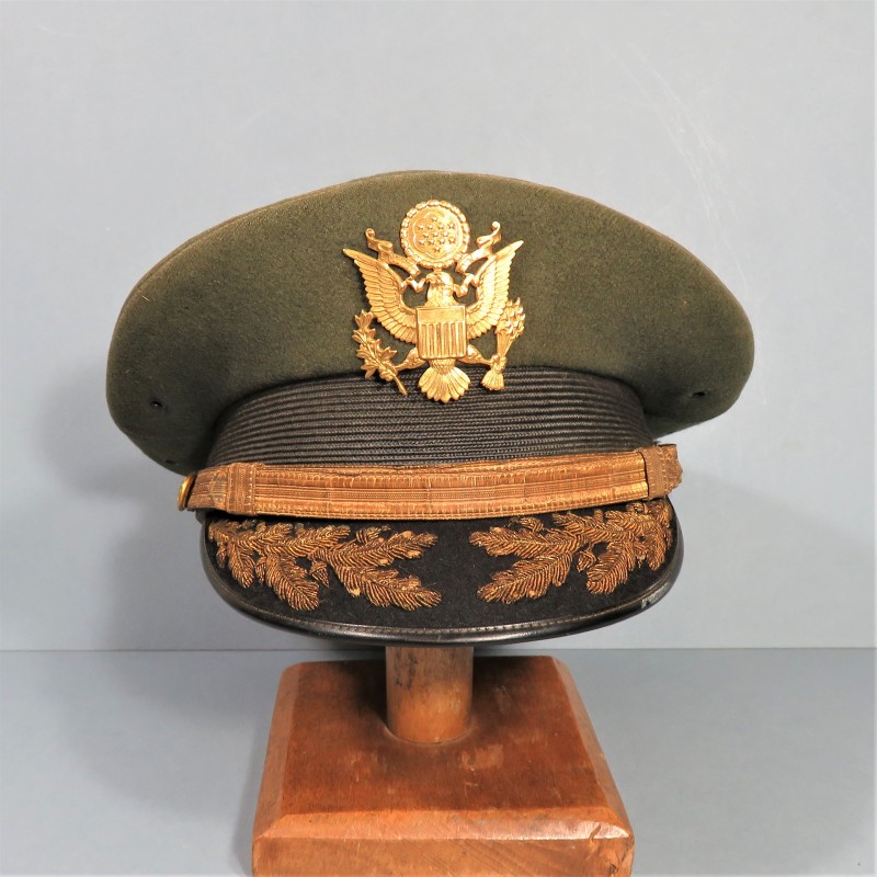 CASQUETTE D'OFFICIER SUPEREUR AMERICAIN US ANNEES 1950 BELLE FABRICATION A TAIPEI TAIWAN