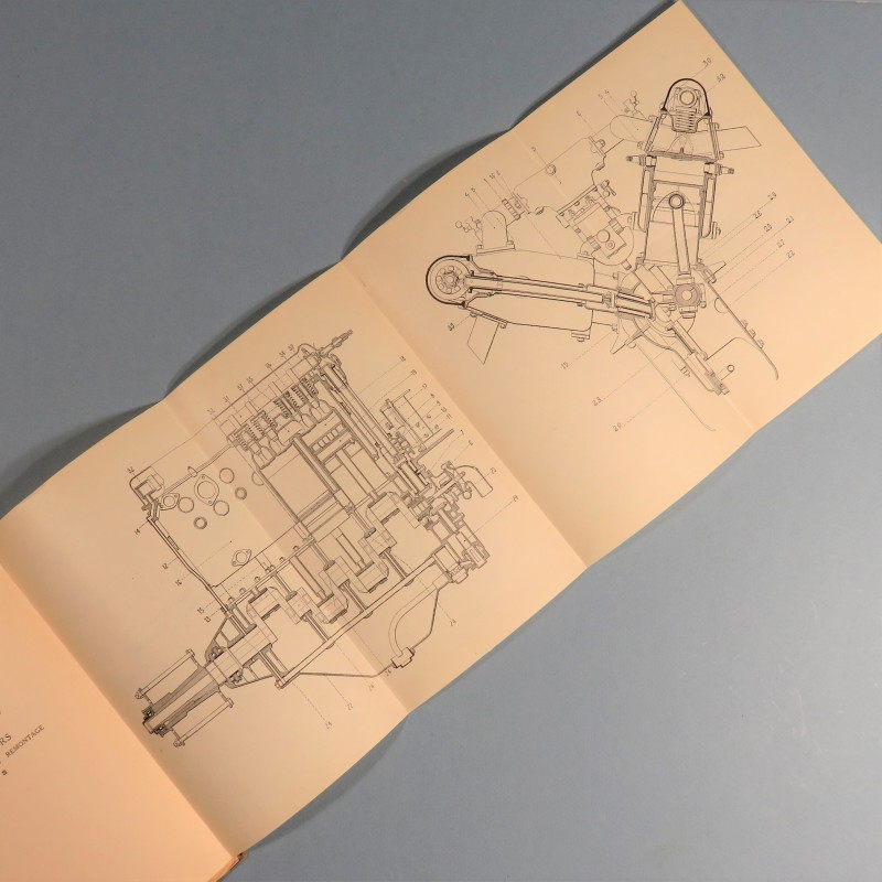 MANUEL D'INSTRUCTION SUR LES MOTEURS D'AVION HISPANO-SUIZA DESCRIPTION FONCTIONNEMENT REGLAGE ENTRETIEN AVIATION 1914 1918