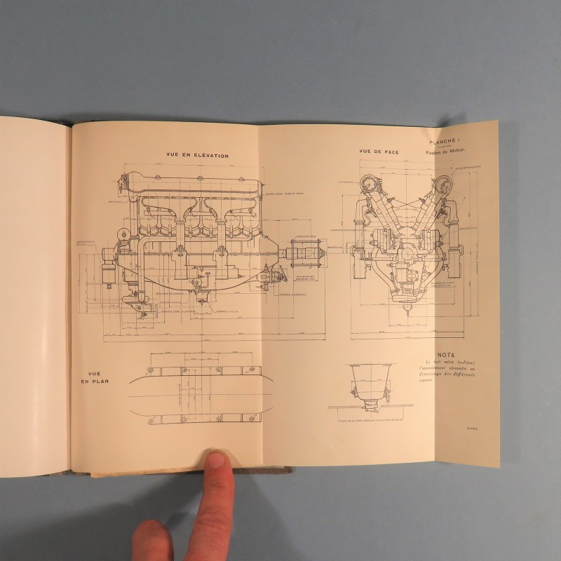 MANUEL D'INSTRUCTION NOTICE SUR LES MOTEURS D'AVION 480 CHEVAUX 12 CYLINDRE RENAULT ENTRETIEN AVIATION 1914 1918