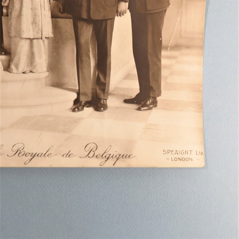 GRANDE PHOTO OFFICIELLE DE LA FAMILLE ROYALE DE BELGIQUE ALBERT I ER ROI DES BELGES 1909 - 1934 PHOTO PERIODE 1914 - 1918