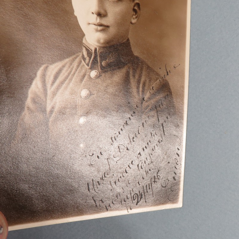 PHOTO CPA D'UN SAPEUR POMPIER DU REGIMENT DES SAPEURS-POMPIERS DE PARIS PHOTO DEDICACEE DATEE 1925