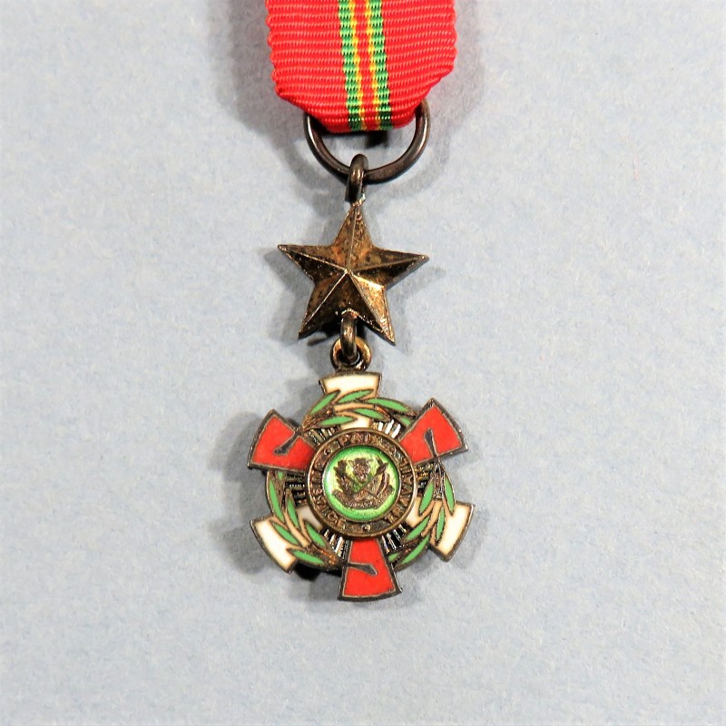 CONGO ZAIRE REDUCTION DE LA MEDAILLE D'OFFICIER DE L'ORDRE DU MERITE DU ZAIRE ORDER OF MERIT NATIONALOF ZAIRE MINIATURE °