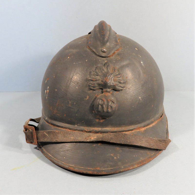 CASQUE ADRIAN MODELE 1915 INFANTERIE CAVALERIE LEGION COMPLET GUERRE 1914-1918 POILUS DE VERDUN JUS DE GRENIER